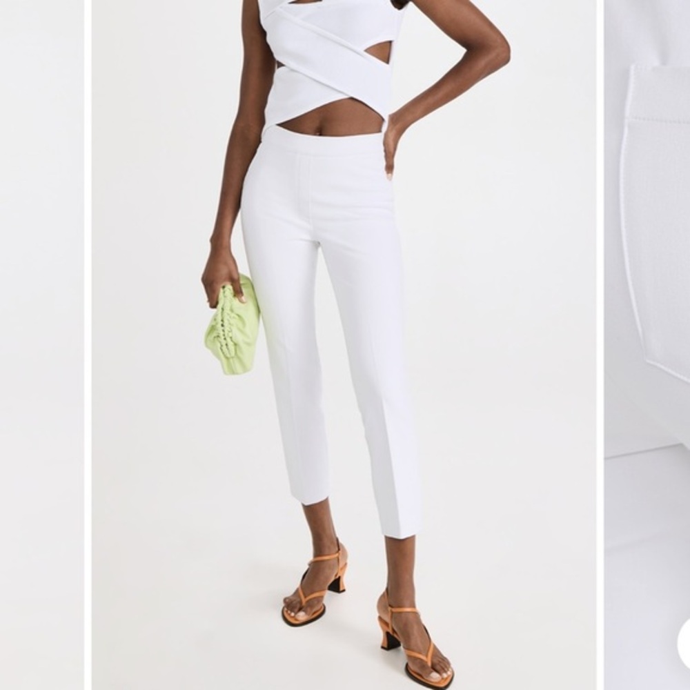 SPANX White On the Go Ankle Slim Straight Pants Size Small Petite